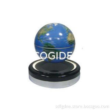 Personalized Dark Blue Magnetic Levitating Globe With Round